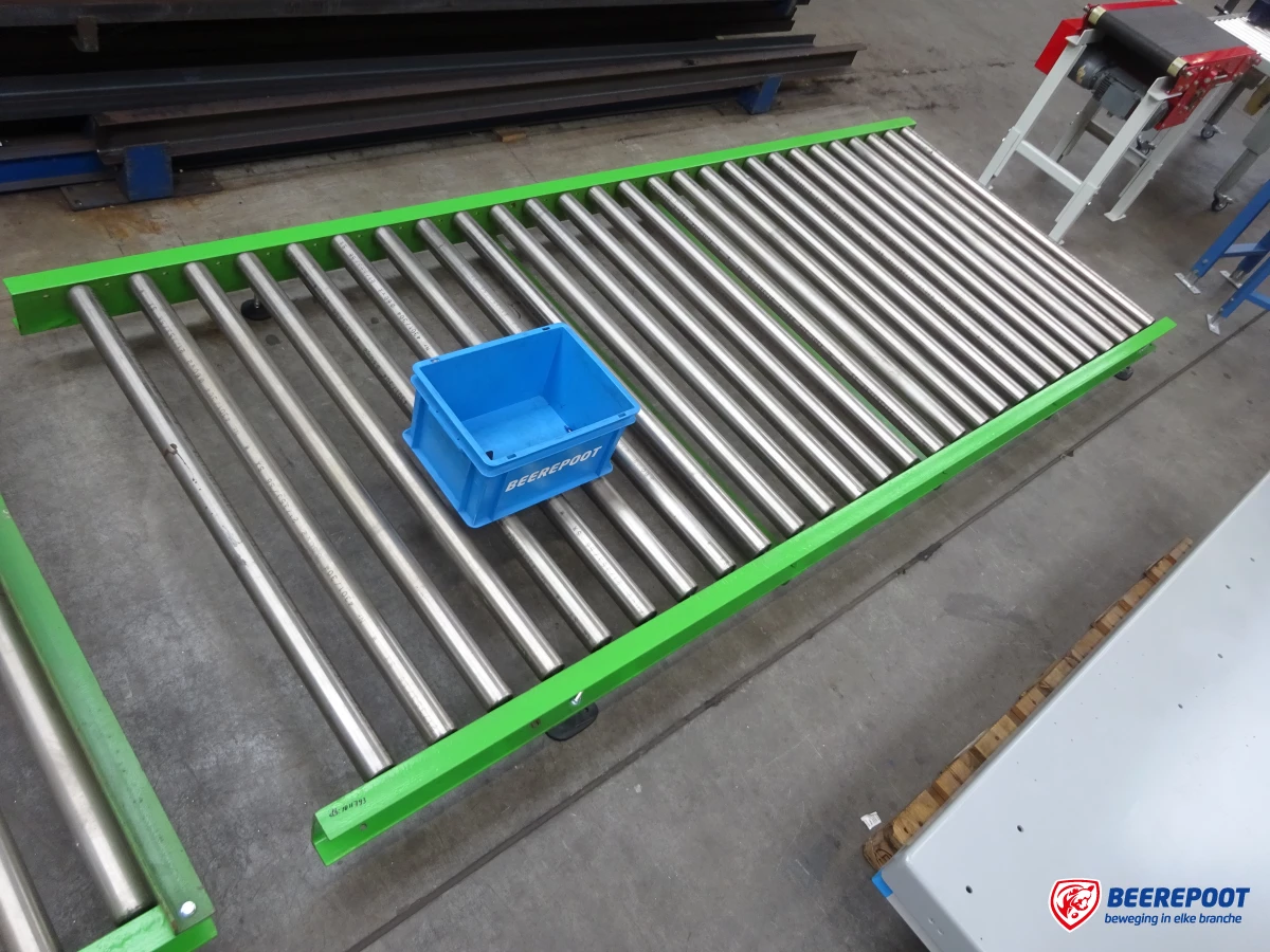 Rollenbaan met RVS rollen